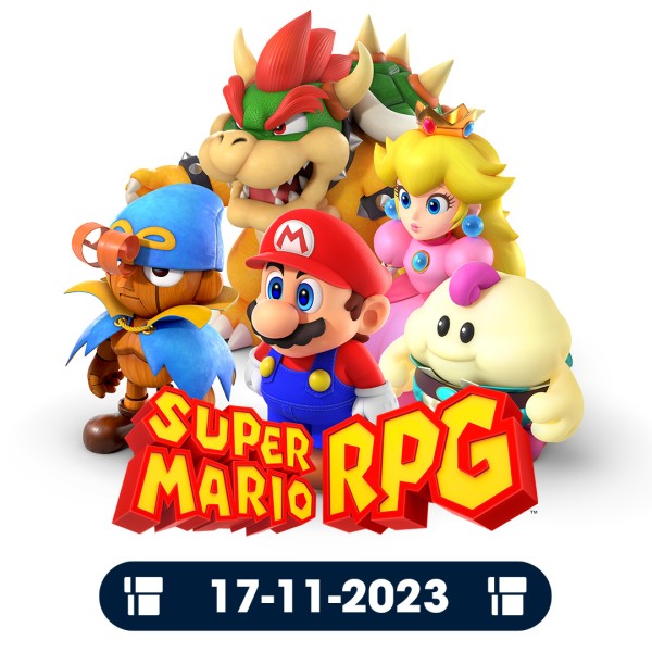 mario rpg cover image, mario with his firends