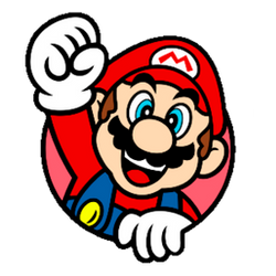 mario waving happily