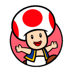 red toad greeting us with open arms happily